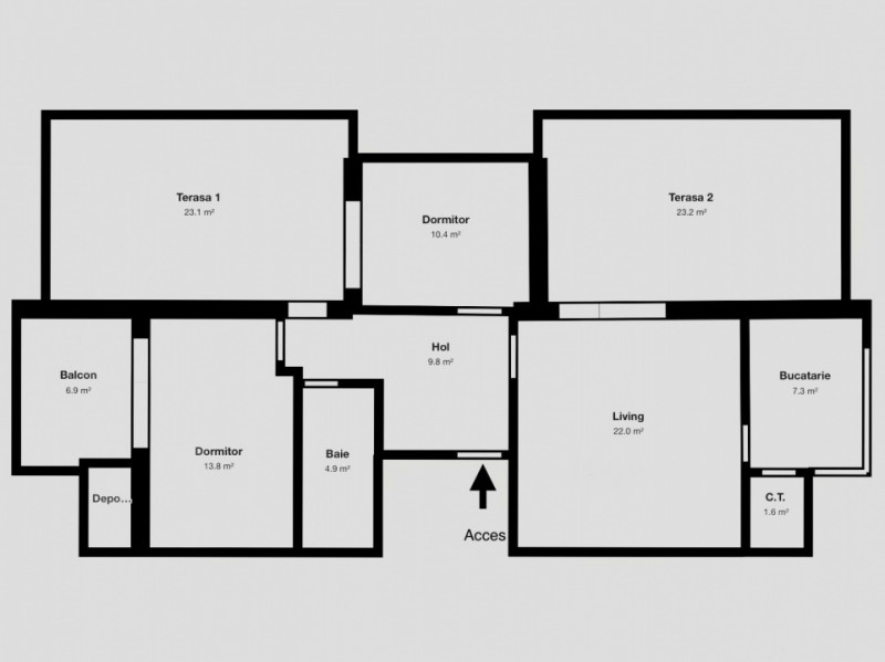 Închiriere penthouse 3 camere – Dumbrăvița, str. Veneția nr. 1
