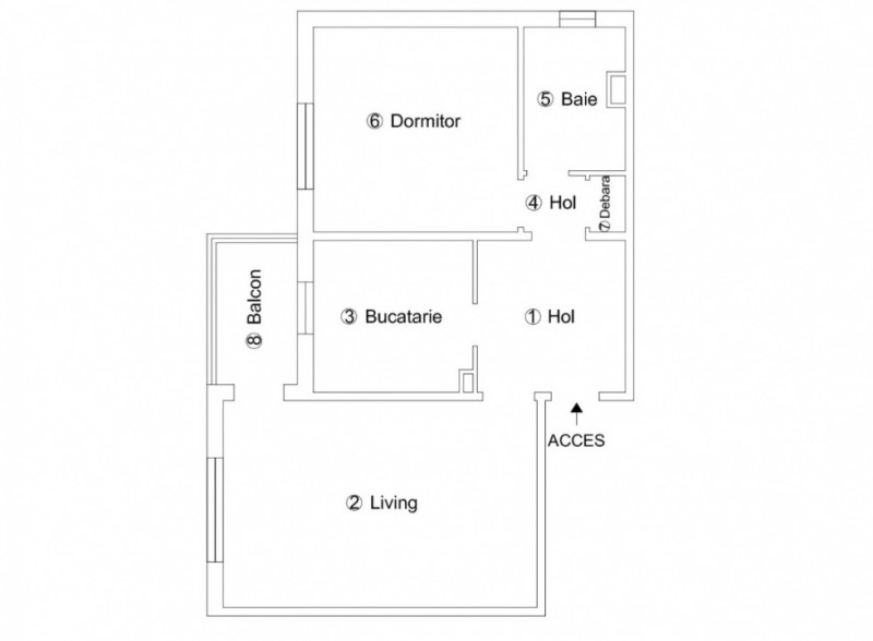 Apartament 2 camere/Lipovei/Et 2/Decomandat