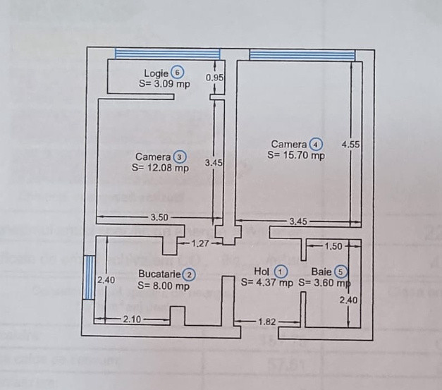 Apartament 2 camere de închiriat, strada Liviu Rebreanu nr. 143, decomandat