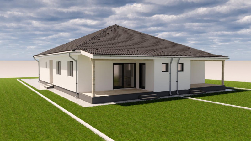 Duplex pe parter în Șag, 3 dormitoare, aproape de Timișoara, 0% comision