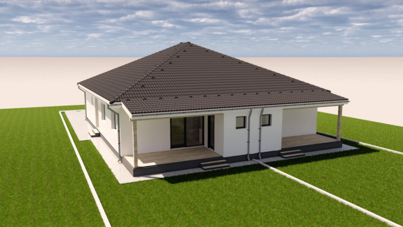 Duplex pe parter în Șag, 3 dormitoare, aproape de Timișoara, 0% comision