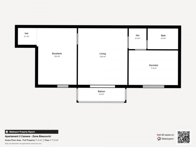 Apartament 2 camere, Blascovici, 54 mp, centrală proprie, 0% comision